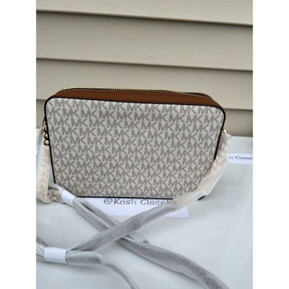 Michael Kors crossbody jet set large crossbody MK signature vanilla - Picture 4 of 10